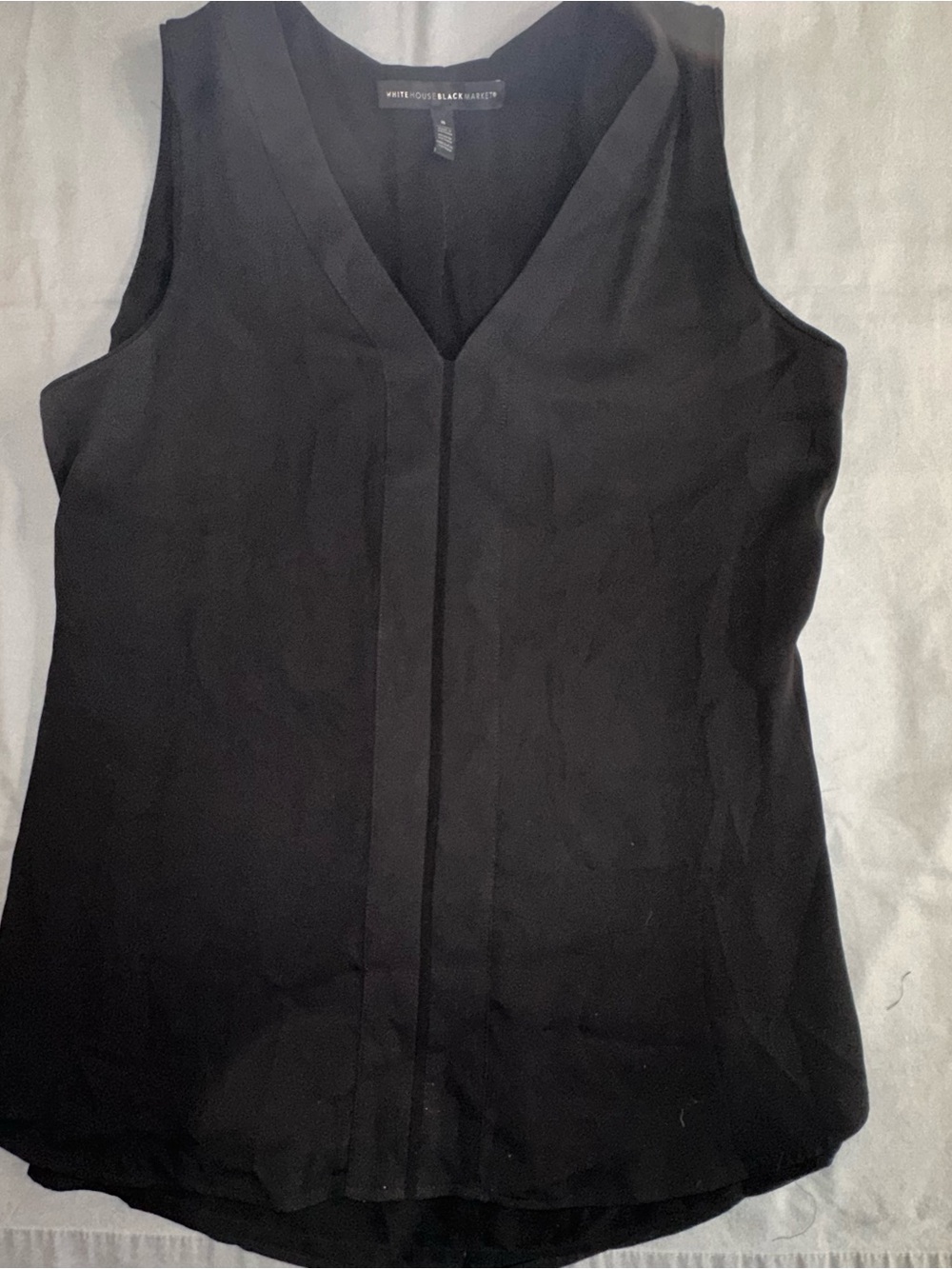 White House Black Market Black sleeveless Top elegant business Y2K party